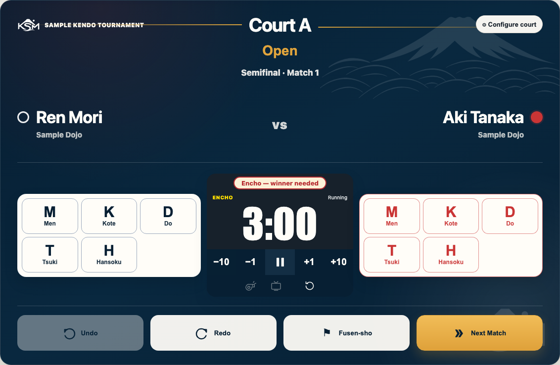 Encho match timer